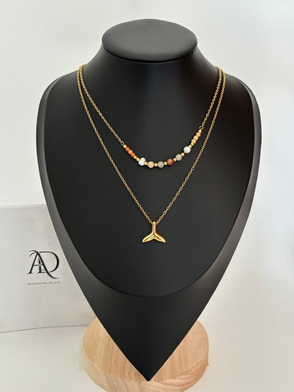 Jen double layer necklace.   DJN11 - Image 4