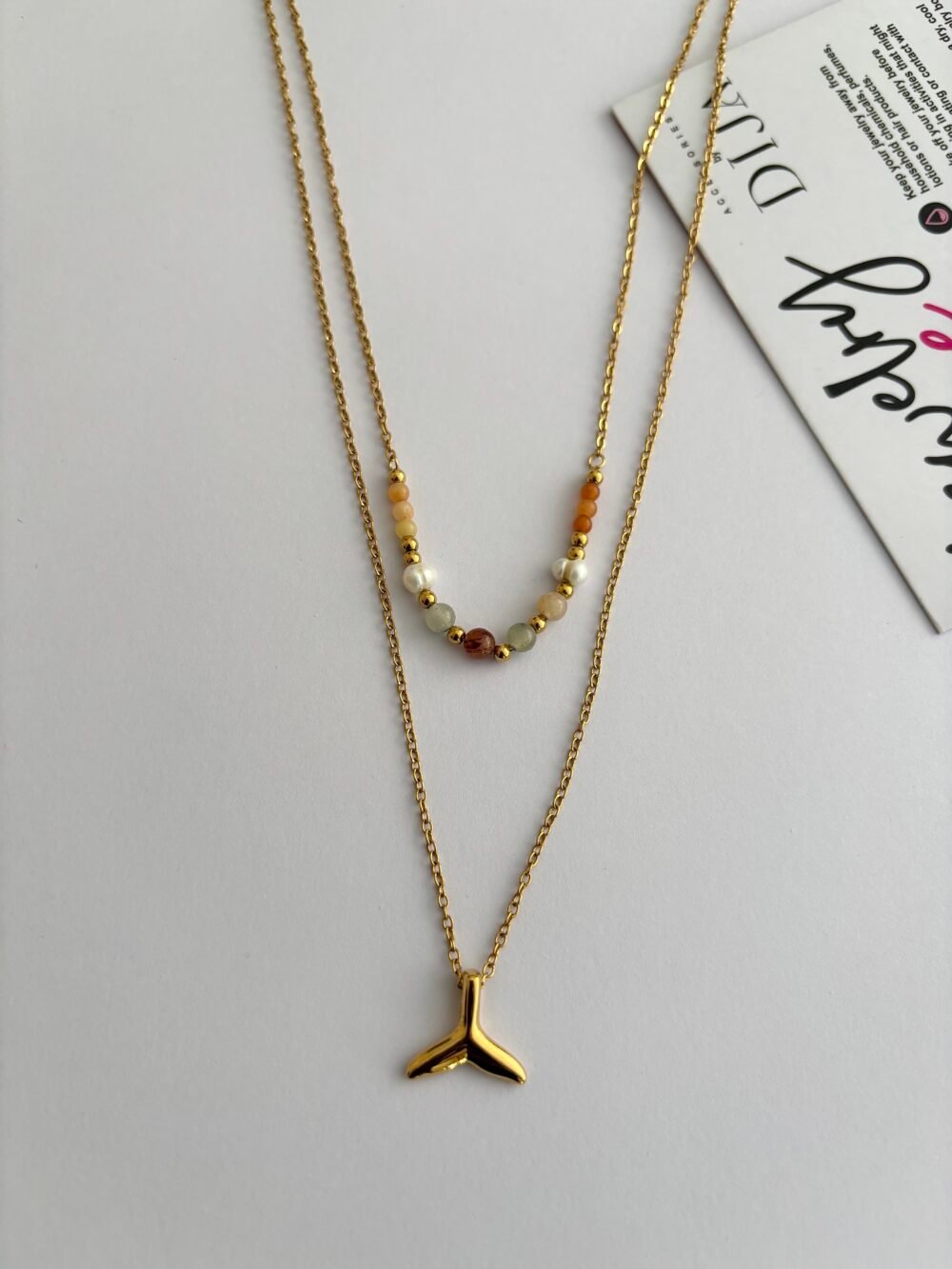 Jen double layer necklace.   DJN11 - Image 2