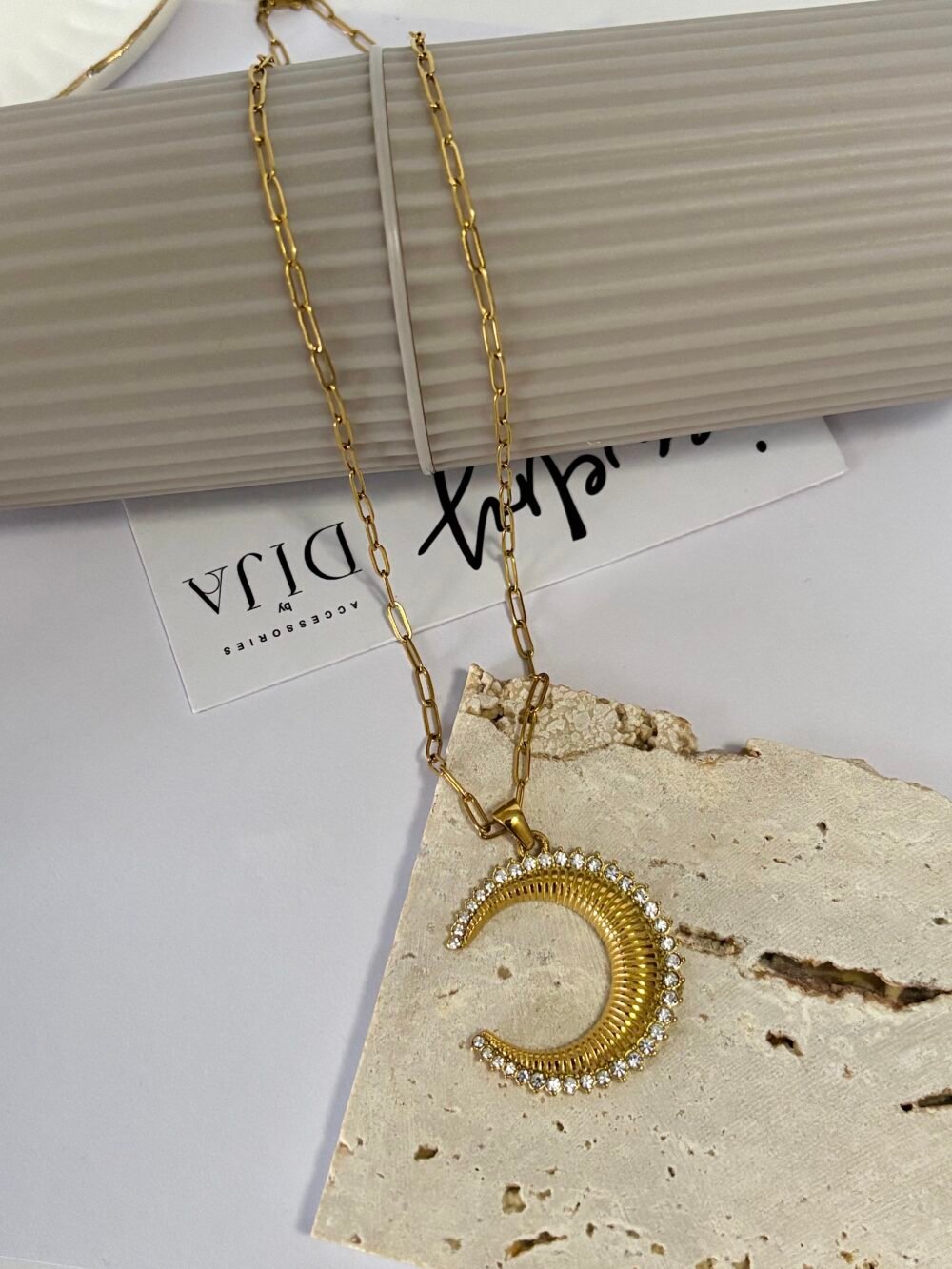 Cres Necklace.         DJN05 - Image 4