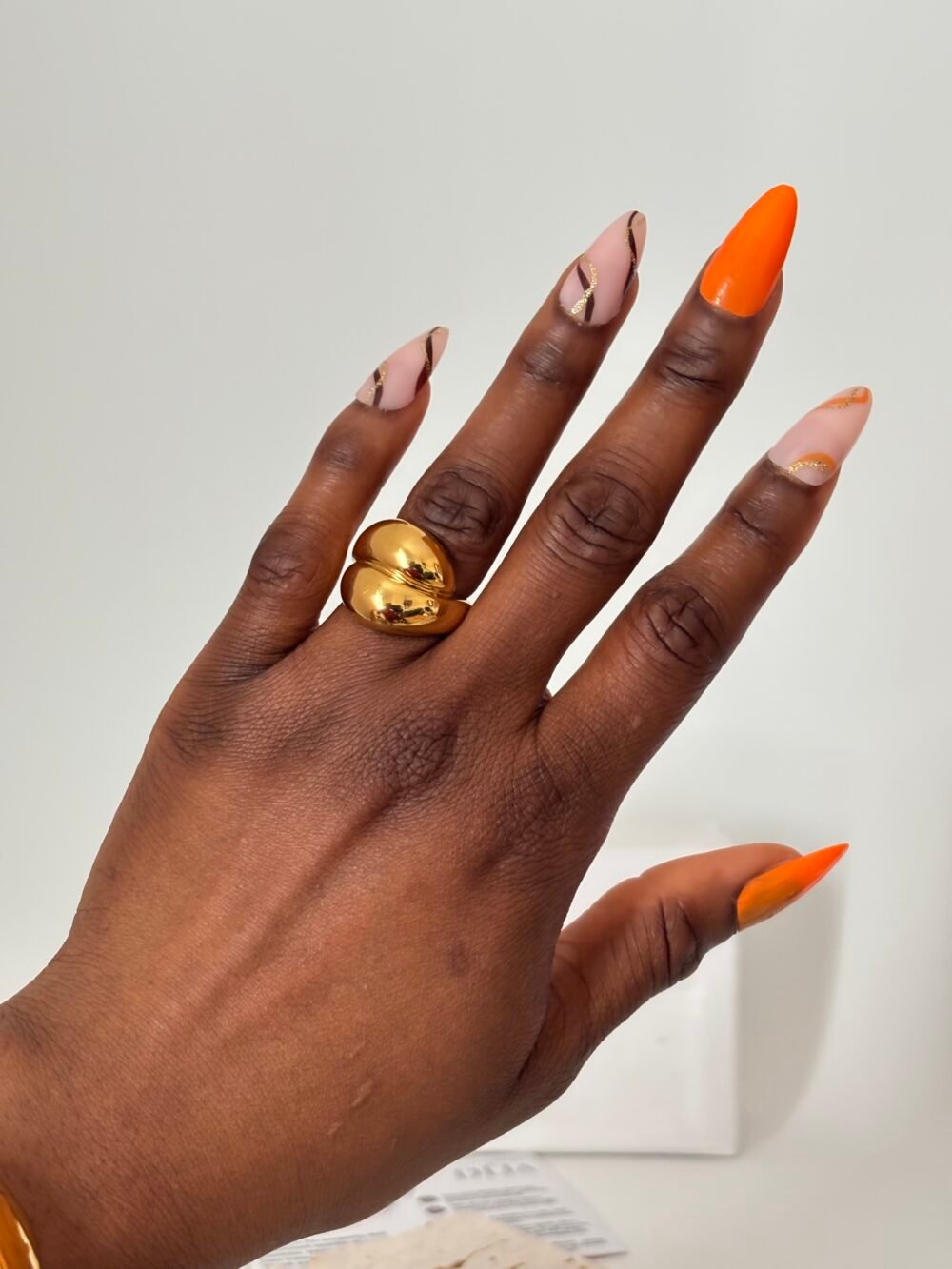 18k gold plated chunky ring DJR02