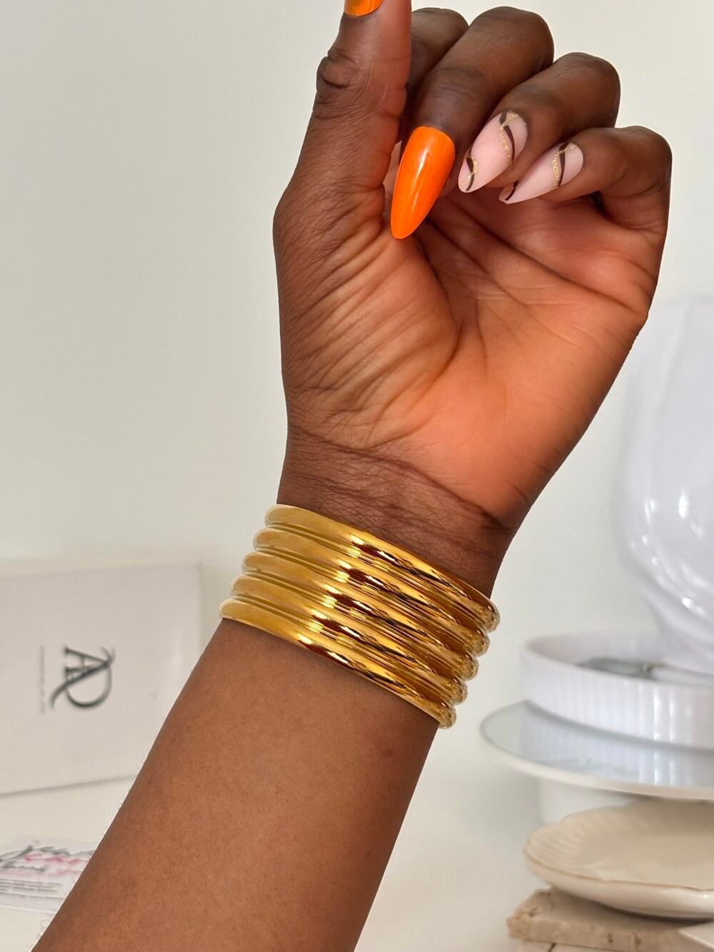 Lily cuff gold.  DJB13