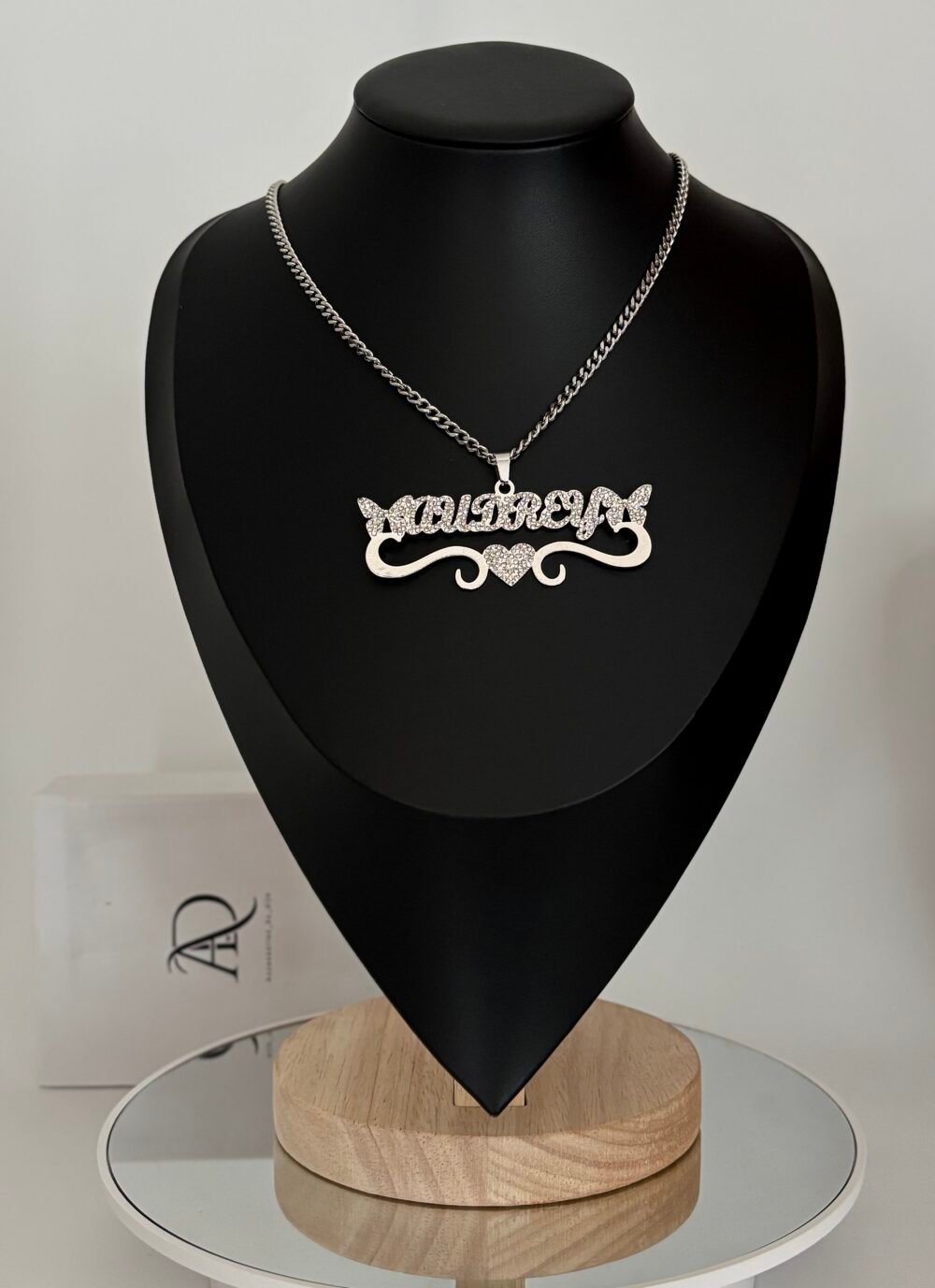 Heart and butterflies custom necklace - Image 2